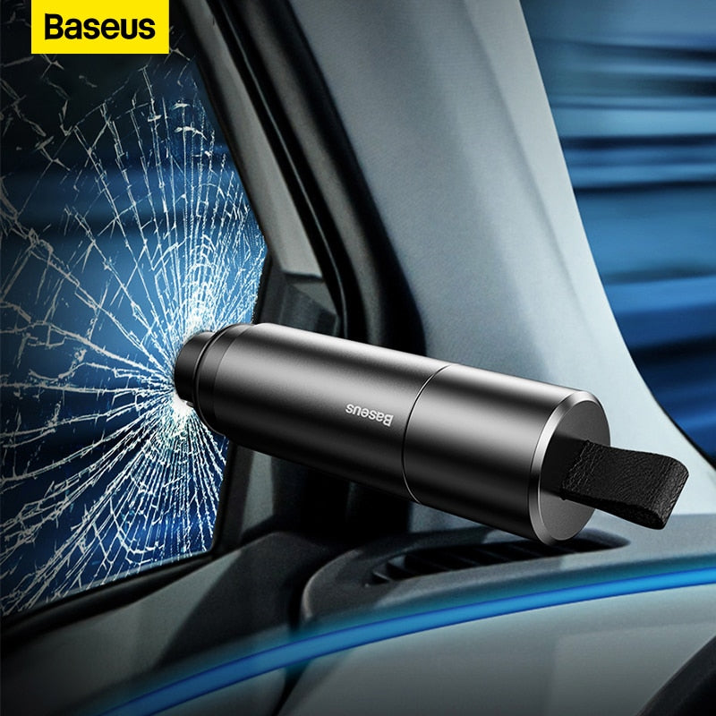 Baseus Car Emergency all in one window breaker, seat belt cutter.