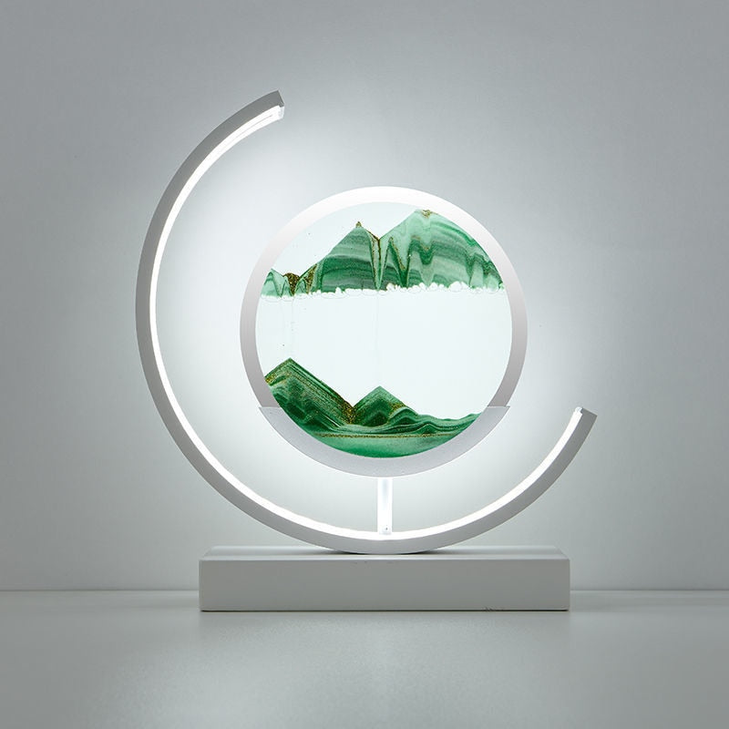 LED quicksand painting hourglass art night light