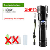 8000000LM XHP360 Powerful Flashlight High Power Tactical Flashlight Rechargeable Torch Light