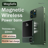 10000mAh Magnetic Power Bank Fast Charging External Battery For Iphone 15W Wireless Charge Powerbank