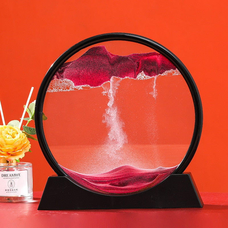 3D Moving Sand Art Nordic Creative Oranment Liquid Hourglass Flowing Sand