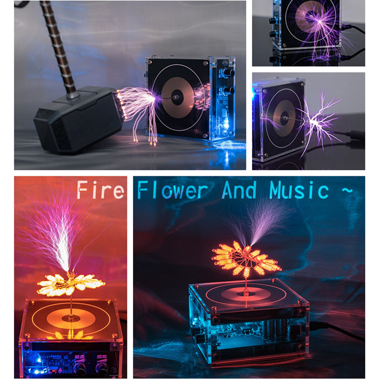 Bluetooth Music Tesla Coil Arc Plasma Loudspeaker Wireless Transmission Experiment