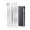 6pc/8pc Dental Mirror Stainless Steel Dental Dentist Prepared Tool Set Probe Tooth Care Kit Instrument Tweezer Hoe Sickle Scaler