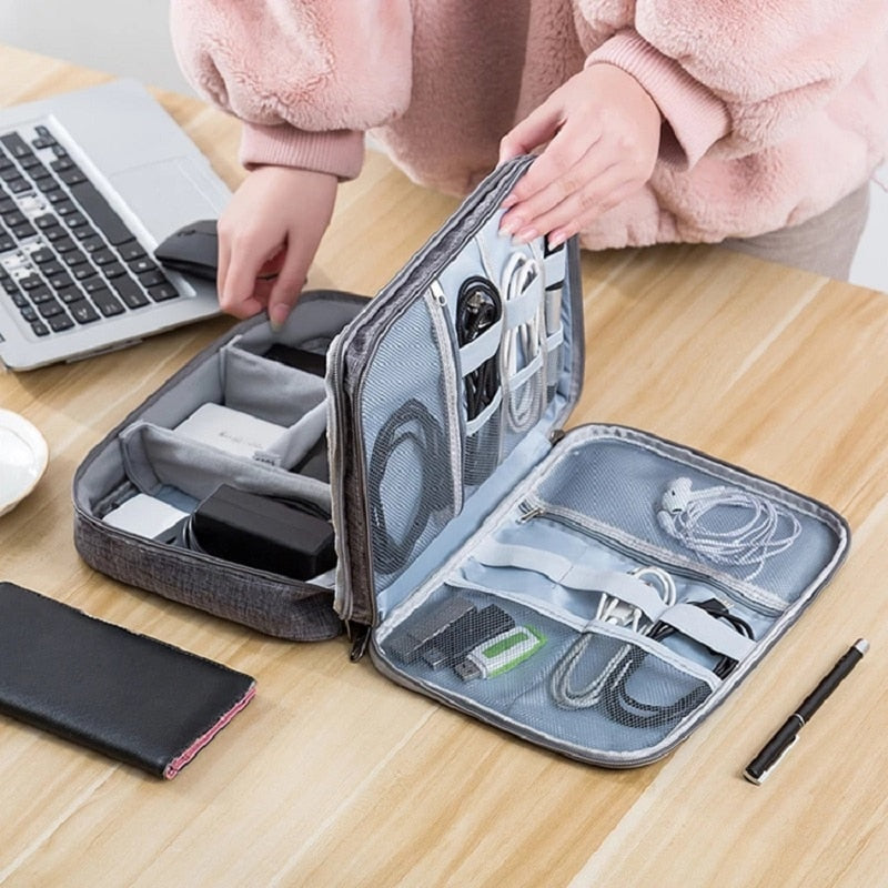 Cable Storage Bag Waterproof Digital Electronic Organizer