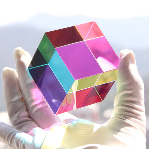 Crystal magic Color Cube Prism 30 50 60 40mm.