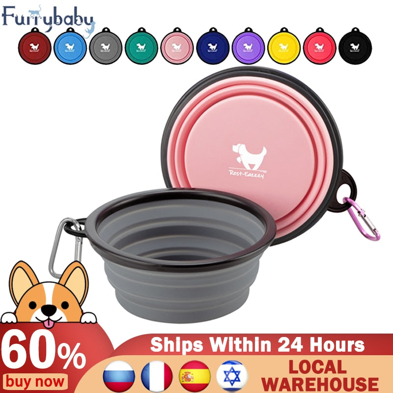 350ML/1000ML Collapsible Dog Bowls for Travel.