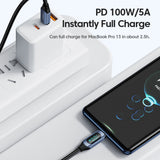 Toocki Type C to Type C Cable 100W PD Fast Charging Charger USB C to USB C Display Cable