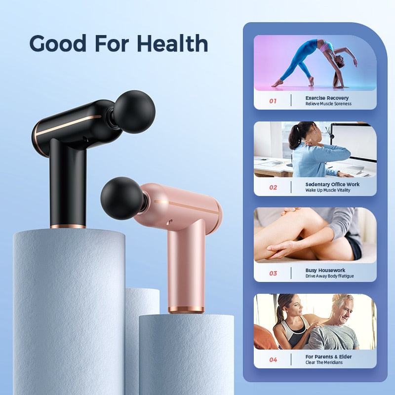 MUKASI Massage Gun Portable Percussion Pistol Massager For Body Neck Deep Tissue Muscle Relaxation