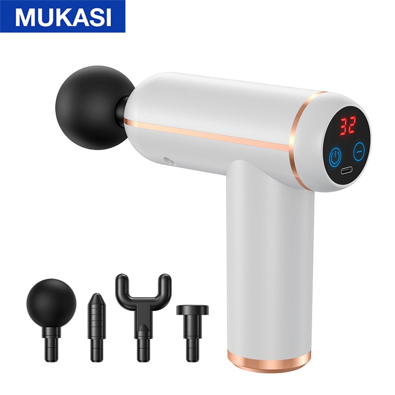 MUKASI Massage Gun Portable Percussion Pistol Massager For Body Neck Deep Tissue Muscle Relaxation