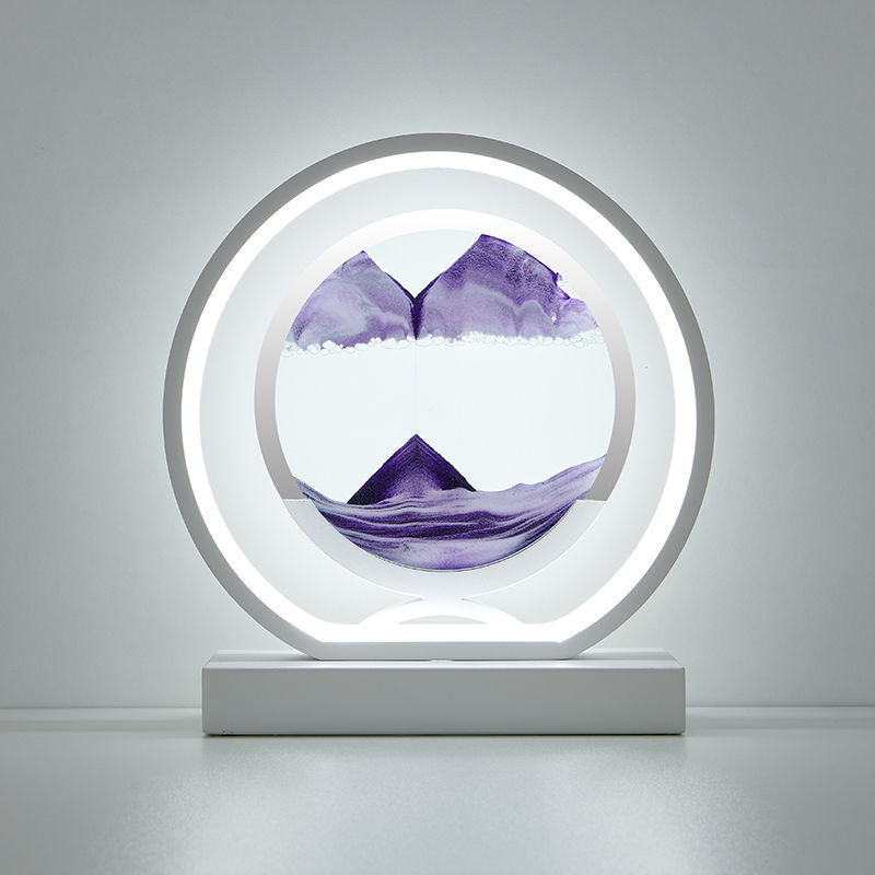 LED quicksand painting hourglass art night light