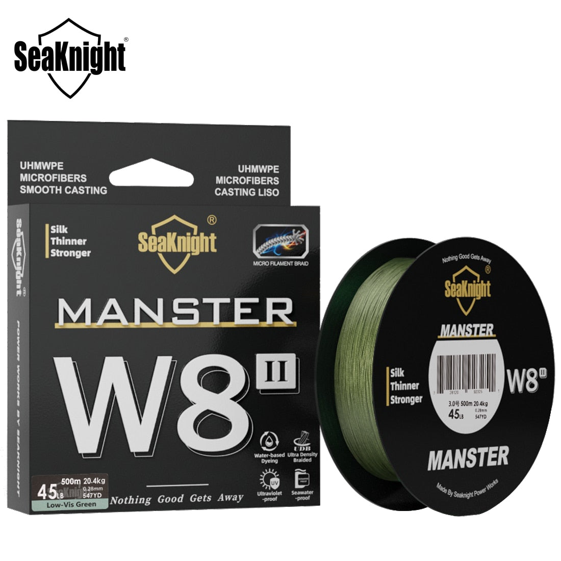 SeaKnight WII Series Fishing Lines 8 Weaves 500m 300m 150m.Braided PE Line for Seawater fishing 15-100LBs