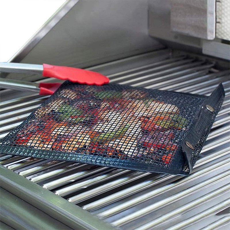 1pc Reusable Non-stick BBQ Grill Mesh Bag.