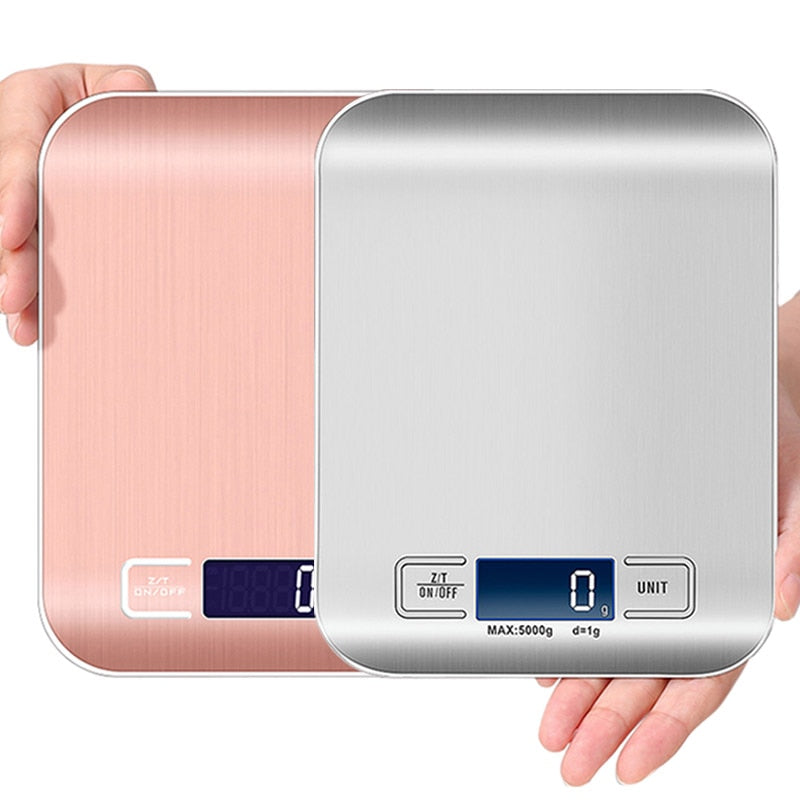 Stainless Steel LCD Digital kitchen weigh Scales 5kg 10kg/1g.