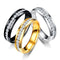 Woman's Exquisite Stainless Steel wedding Ring. Comes in Black, Gold or Silver.