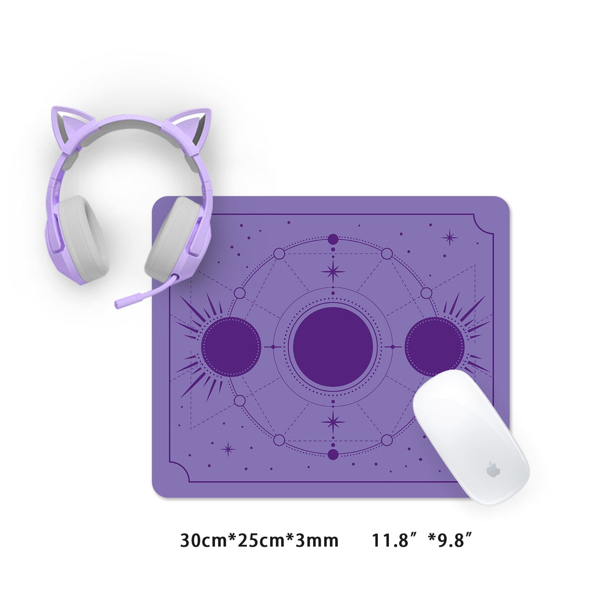 Extra Large Kawaii Mouse Pad Moon Phase