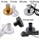 Anti-Slip Metal Desktop Lamp Base 180cm Cord E27 E26 With on/off Switch,