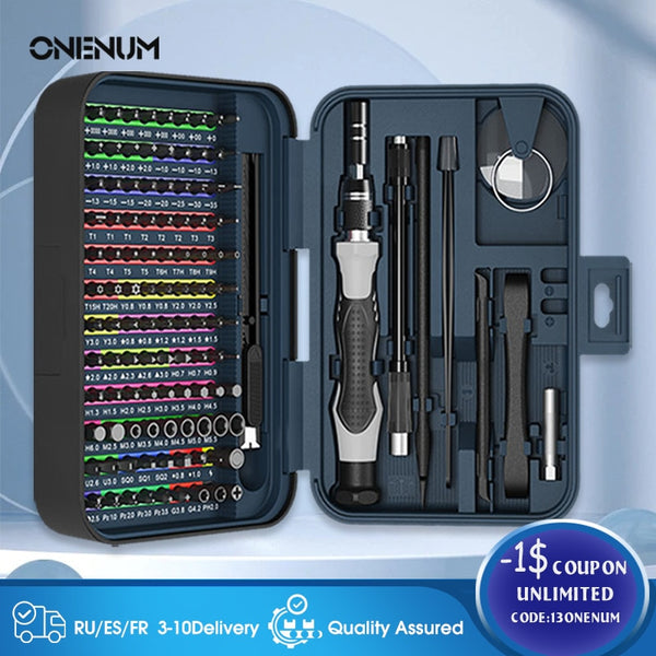 ONENUM Precision Screwdriver Set 25/39/63/130/132/145/170 In 1 Phillips Screw Bits Non-slip Handle Combinational Kit Repair Tool