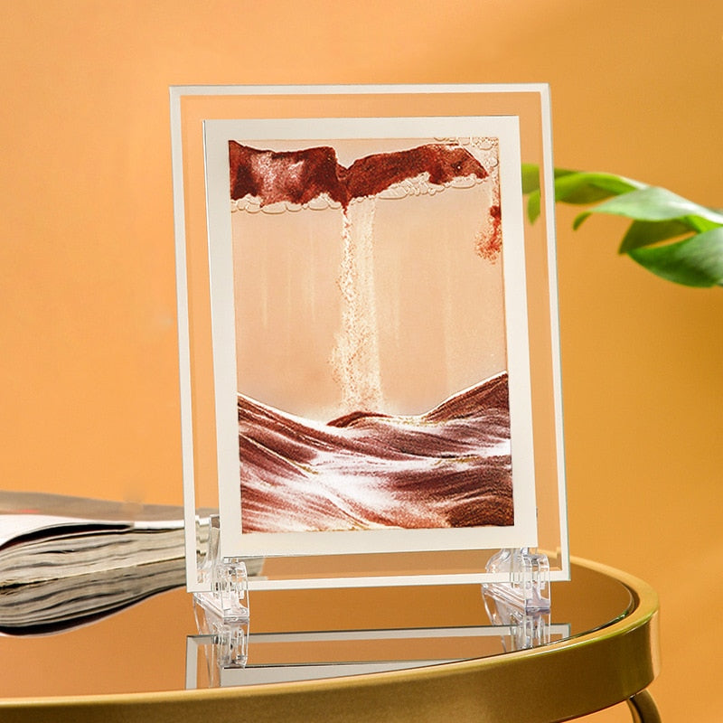 3D Moving Sand Art Nordic Creative Oranment Liquid Hourglass Flowing Sand