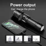 8000000LM XHP360 Powerful Flashlight High Power Tactical Flashlight Rechargeable Torch Light