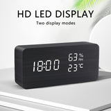 Wooden Alarm Clock USB/AAA Powered