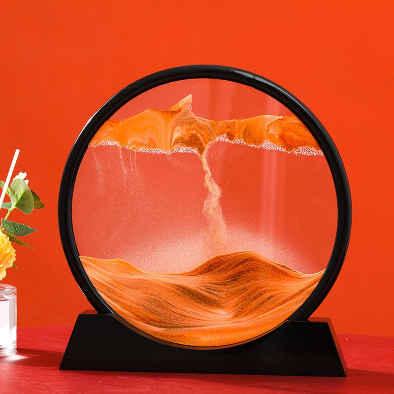 3D Moving Sand Art Nordic Creative Oranment Liquid Hourglass Flowing Sand