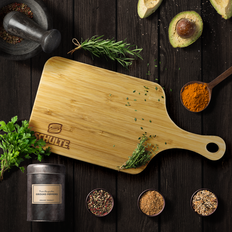 Schulte Wood Cutting Board With Handle