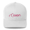 Axon White Trucker Cap Pink Logo