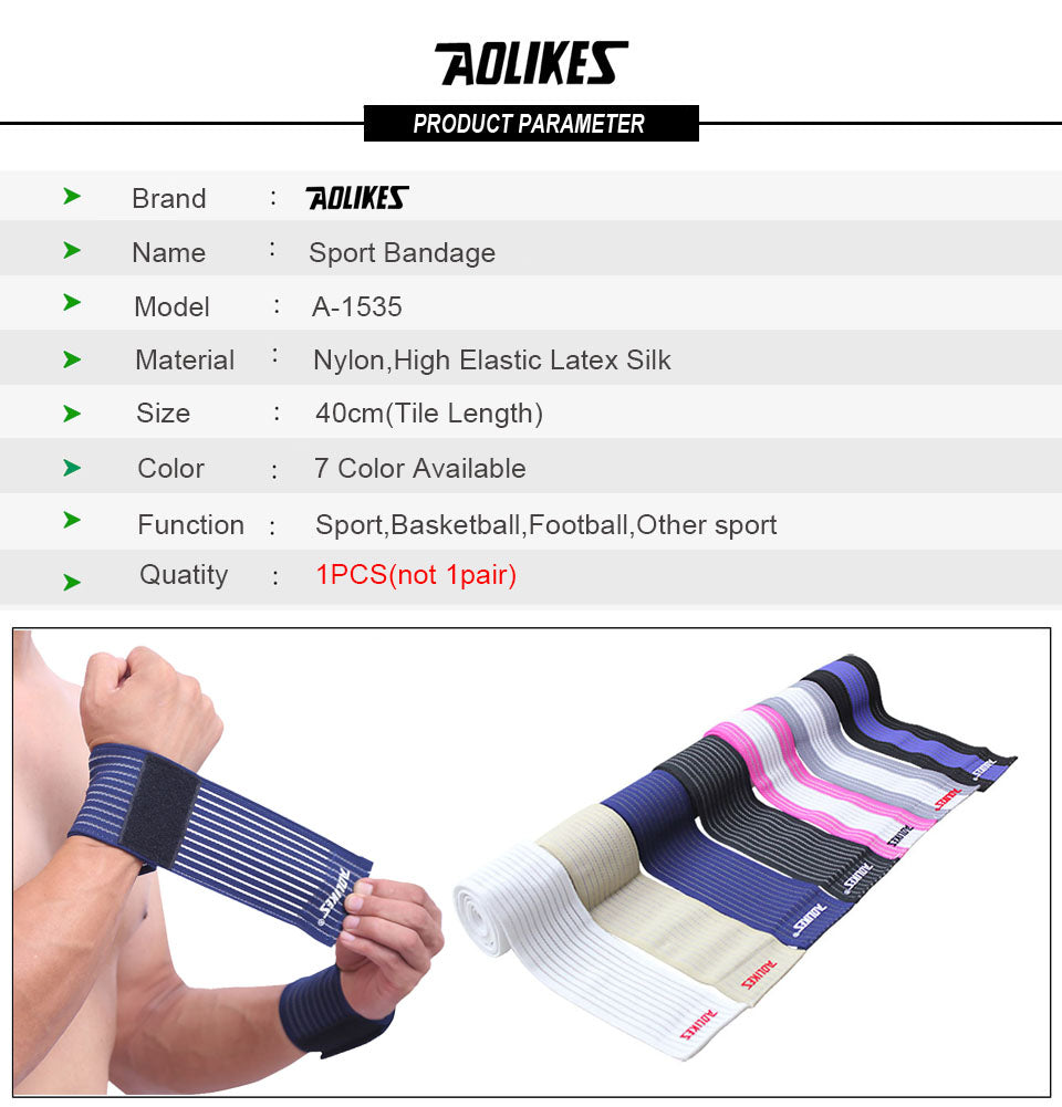 AOLIKES 1PCS Cotton Elastic Bandage Hand Sport