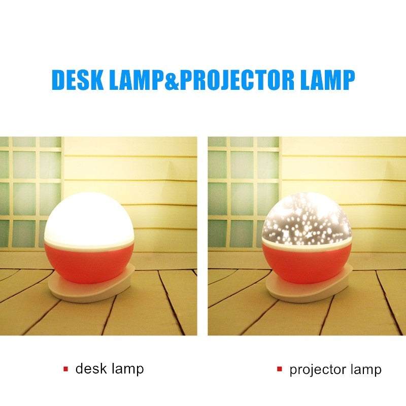 Rotating Night Light Projector Lamp
