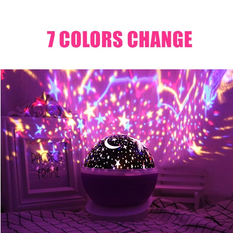 Rotating Night Light Projector Lamp