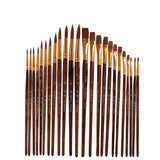 12 pcs/set Nylon Hair Watercolor Paint Brushes