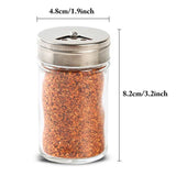 3/6pcs Stainless Steel Lid Glass Seasoning Bottle