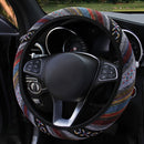 Linen Universal Elastic Car Steering Wheel Cover
