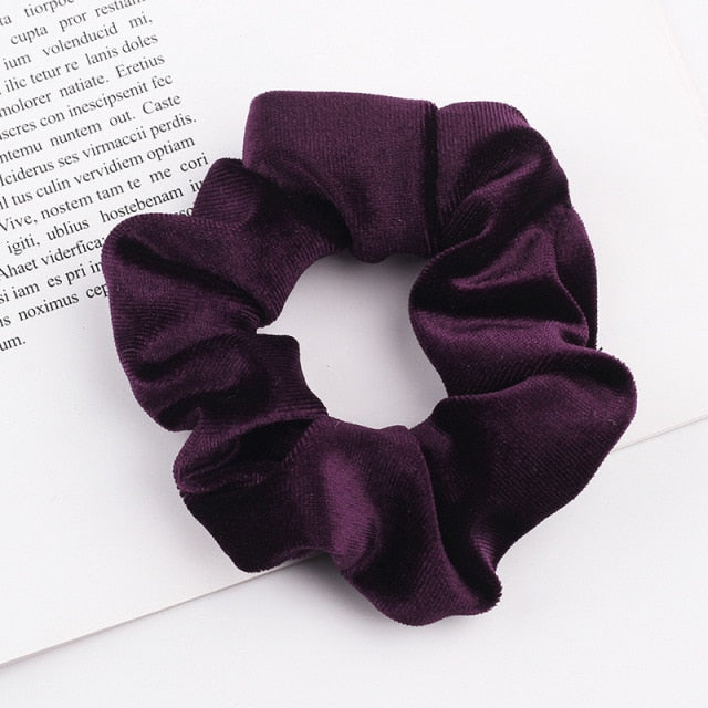 Velvet Scrunchie Hairband For Women Girls