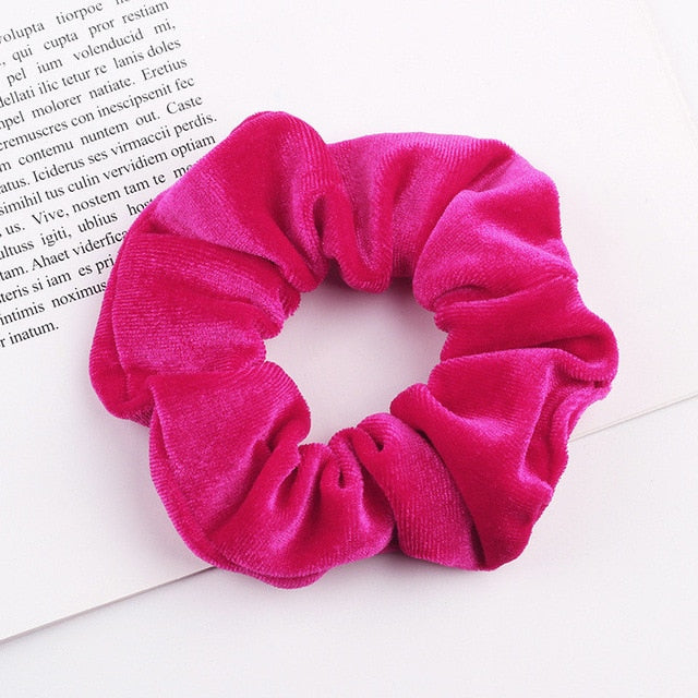 Velvet Scrunchie Hairband For Women Girls