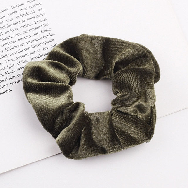 Velvet Scrunchie Hairband For Women Girls