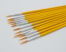 10pcs/set Long tail nylonhair hook line painting brush