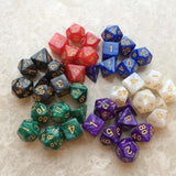 7pcs/set 17 Colors Multifaceted Dice