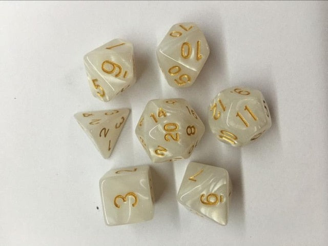 7pcs/set 17 Colors Multifaceted Dice