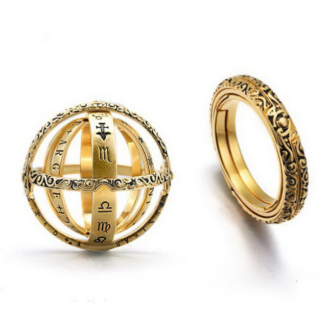 Vintage Astronomical Ball Rings For Women Men