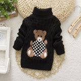 PHILOLOGY 2T-8T bear thick Knitted Turtleneck