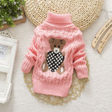 PHILOLOGY 2T-8T bear thick Knitted Turtleneck