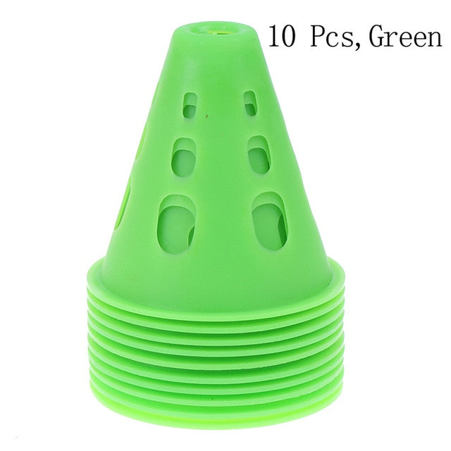 Brand New 10Pcs/Lot Sport Football Soccer Rugby Training Cone Cylinders
