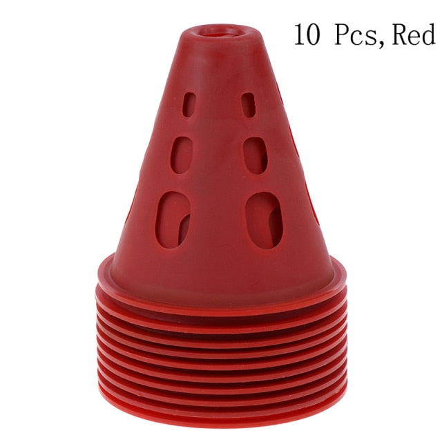 Brand New 10Pcs/Lot Sport Football Soccer Rugby Training Cone Cylinders