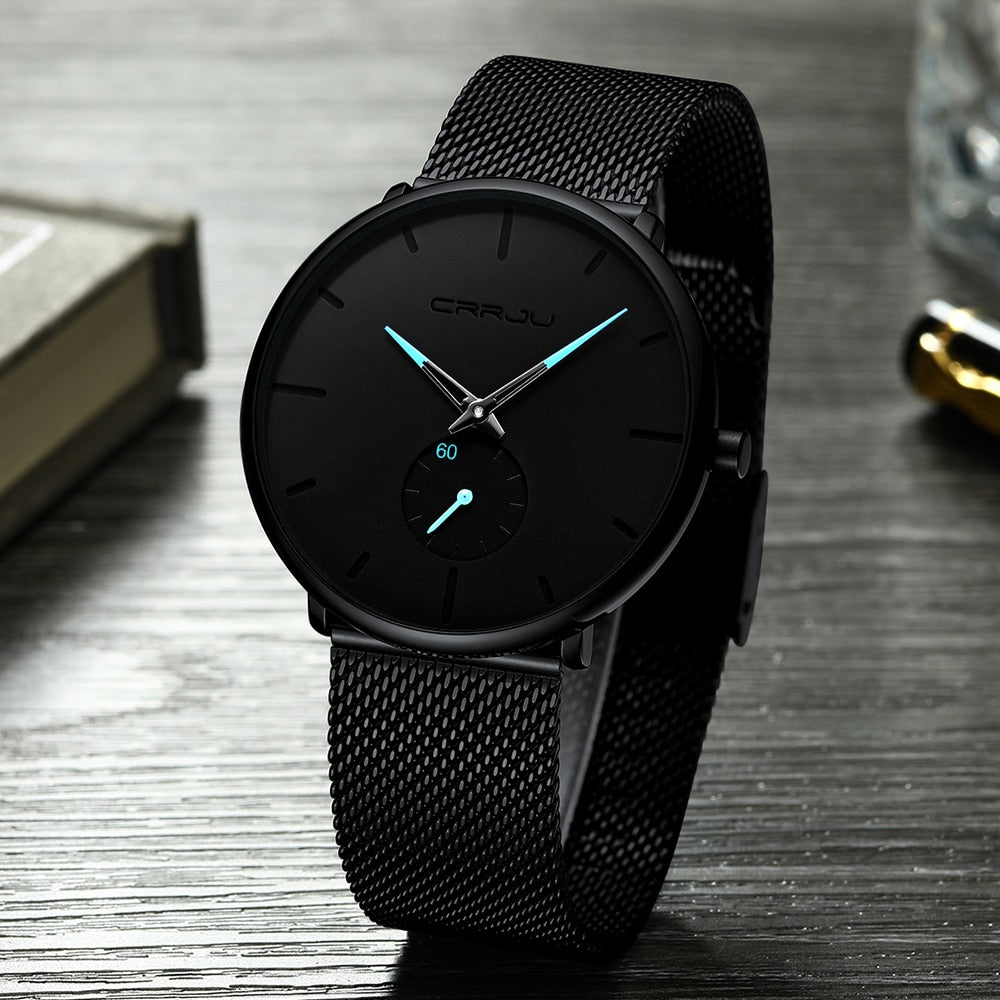 Luxury Quartz Men Casual Slim Mesh Watch