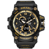 SMAEL Men 50m Waterproof  LED Quartz Digital Sports Watches