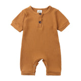 Summer Newborn Baby Romper Solid Color 0-24 Months