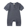 Summer Newborn Baby Romper Solid Color 0-24 Months