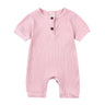 Summer Newborn Baby Romper Solid Color 0-24 Months