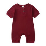 Summer Newborn Baby Romper Solid Color 0-24 Months